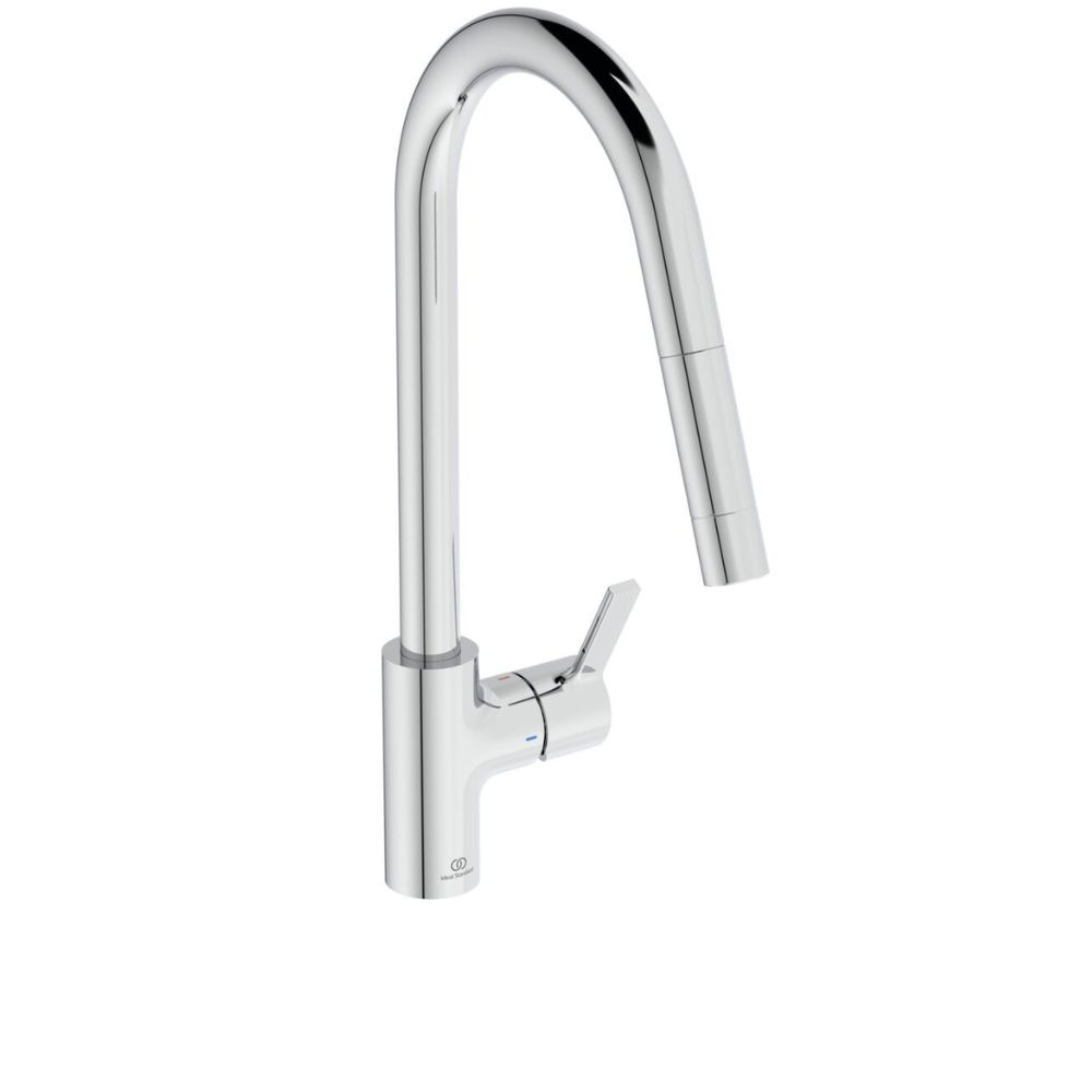 Robinet de cuisine avec douchette IDEAL STANDARD Gusto 2 jets chromé