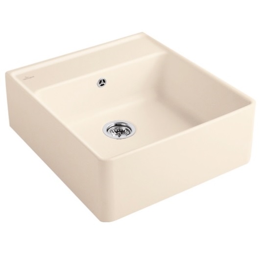 Evier timbre office VILLEROY ET BOCH Tradition Ivory CeramicPlus avec vidage manuel
