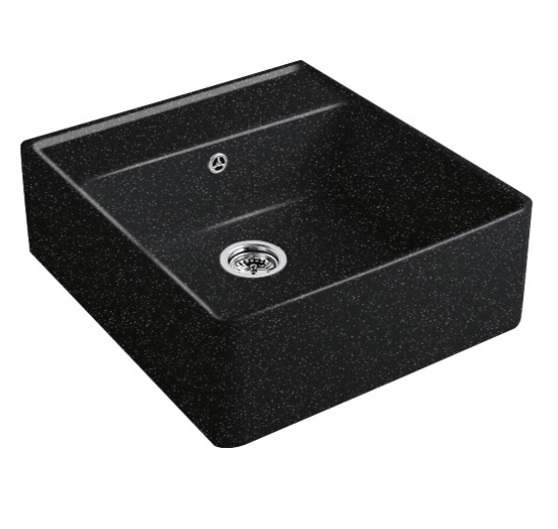 Evier timbre office VILLEROY ET BOCH Tradition Chromite CeramicPlus avec vidage manuel
