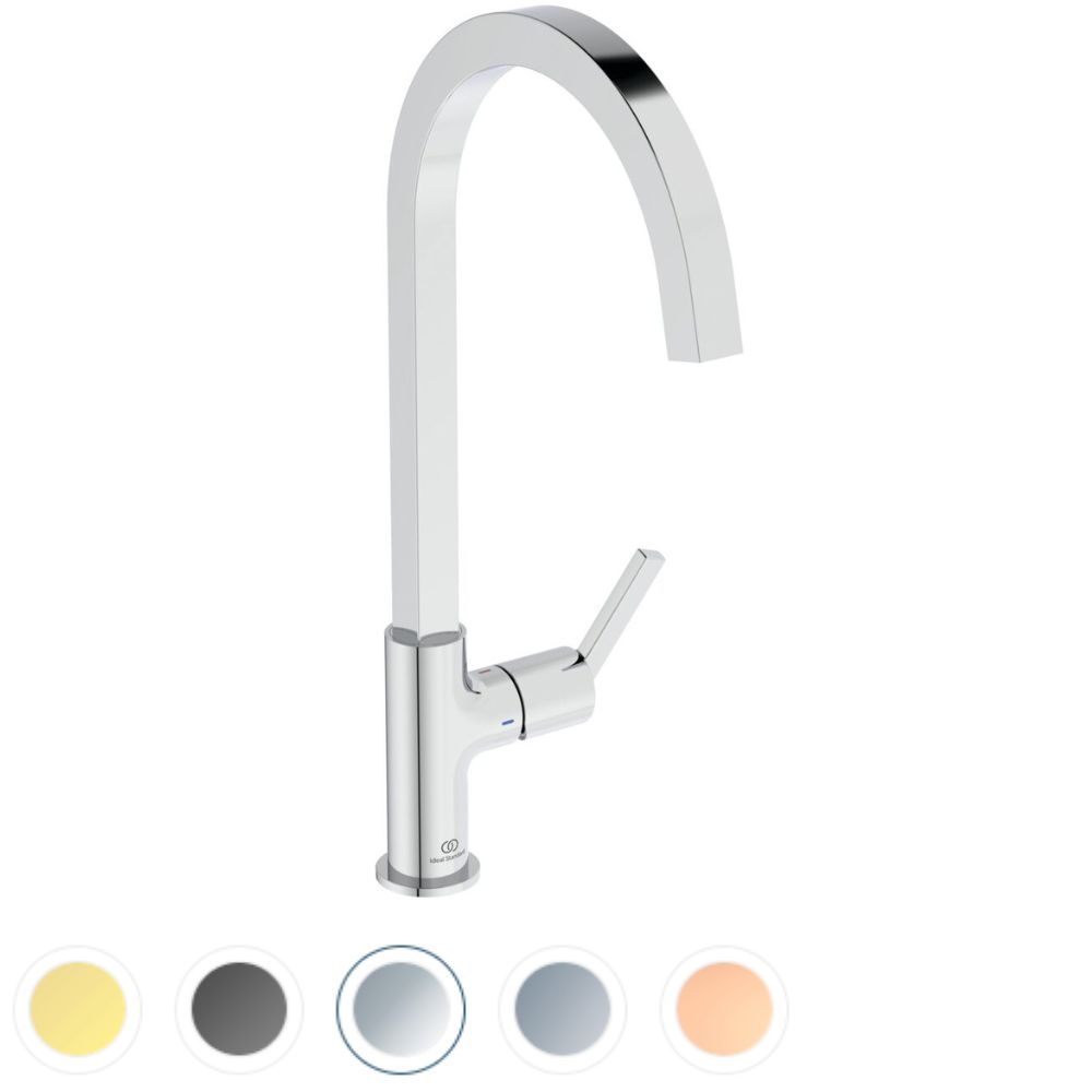 Robinet de cuisine IDEAL STANDARD Gusto carre chrome + Microfibre