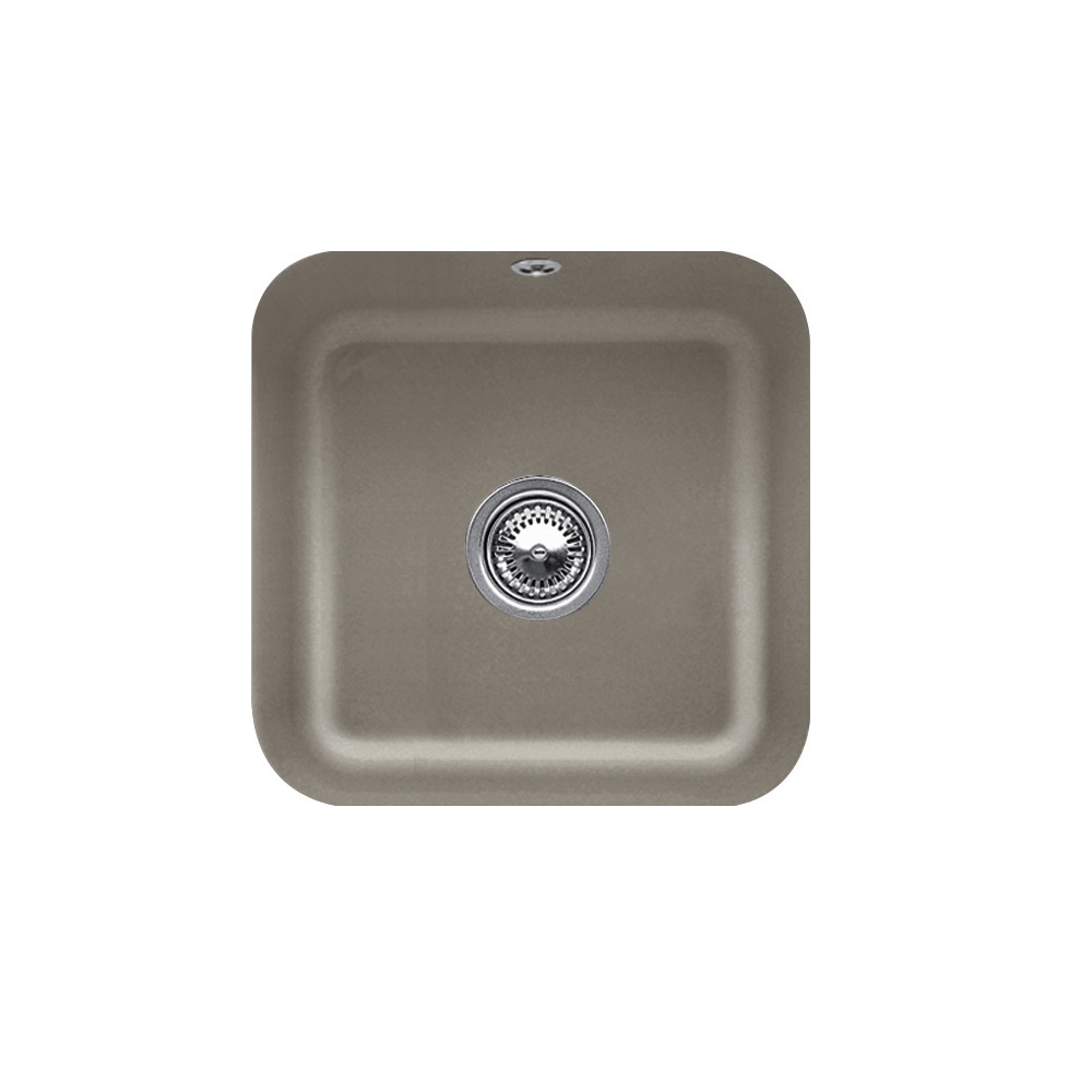 Evier 1 bac VILLEROY ET BOCH Cisterna 50 Timber CeramicPlus avec vidage manuel