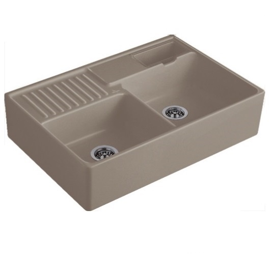 Evier cuisine VILLEROY ET BOCH Tradition Timber CeramicPlus avec vidage manuel