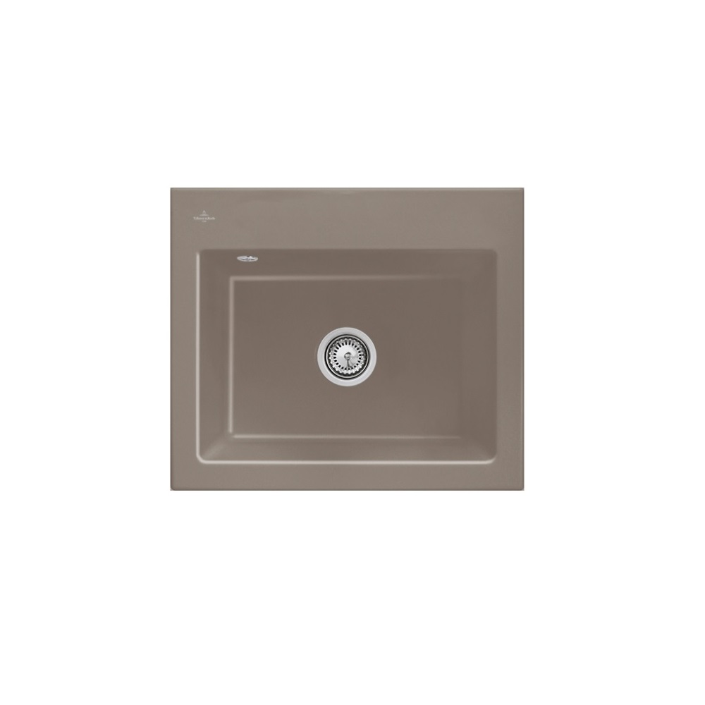 Evier VILLEROY ET BOCH Subway 60 S 60 x 51cm sans egouttoir Timber CeramicPlus avec vidage manuel