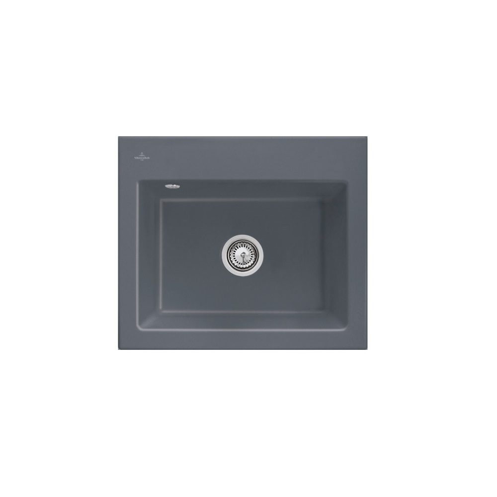 Evier VILLEROY ET BOCH Subway 60 S 60 x 51cm sans egouttoir Graphite CeramicPlus
