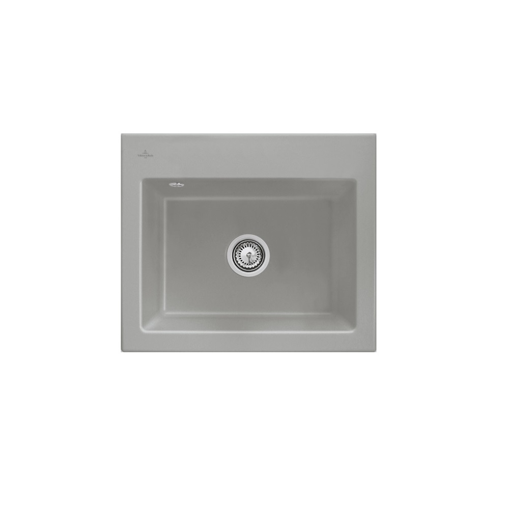 Evier VILLEROY ET BOCH Subway 60 S 60 x 51cm sans egouttoir Fossile CeramicPlus