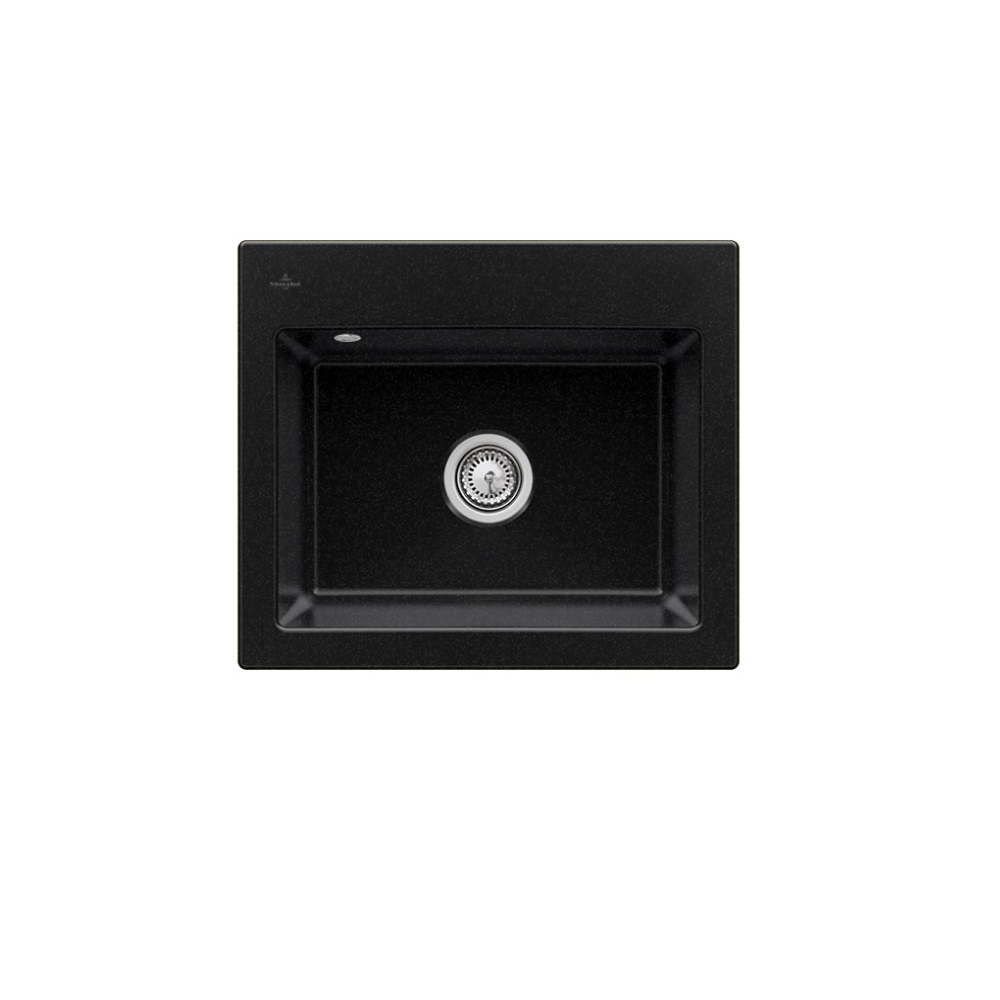 Evier 1 bac VILLEROY ET BOCH Subway 60 S 60 x 51cm sans egouttoir Chromite CeramicPlus