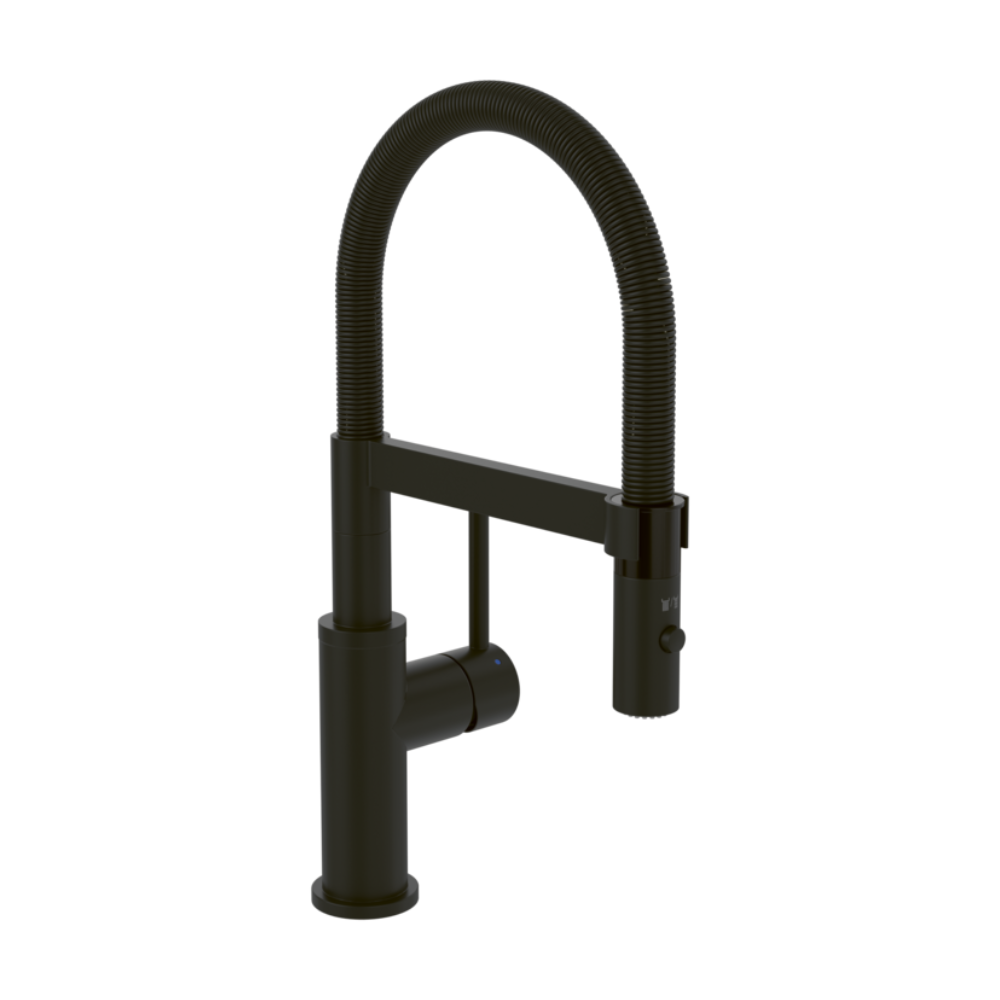 Robinet cuisine semi-pro VILLEROY ET BOCH Steel Expert compact window noir mat