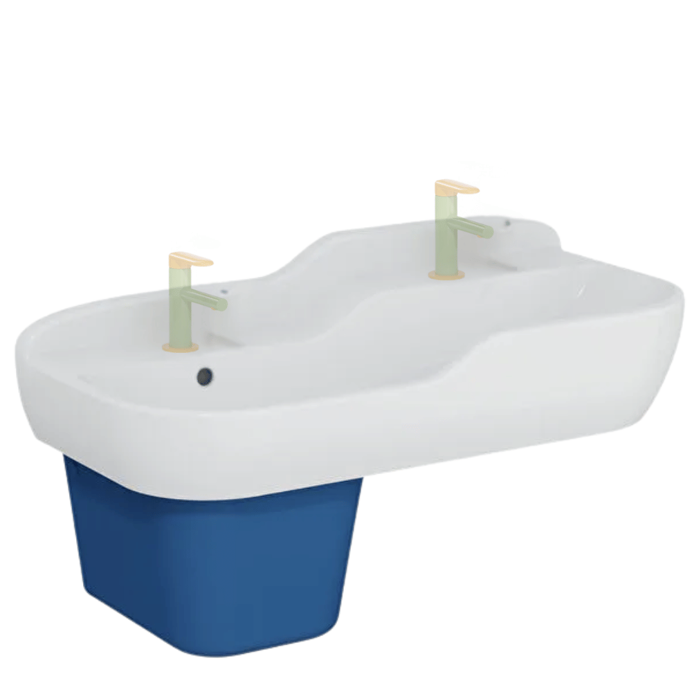 Lavabo pour enfant VitrA Sento Kids 85 cm 2 hauteurs avec trop-plein + cache-siphon Sento kids