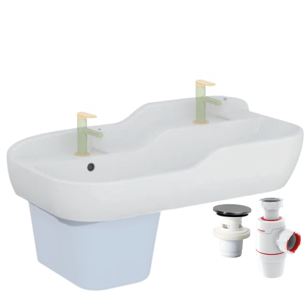 Lavabo pour enfant VitrA Sento Kids 85 cm + siphon et bonde Wirquin