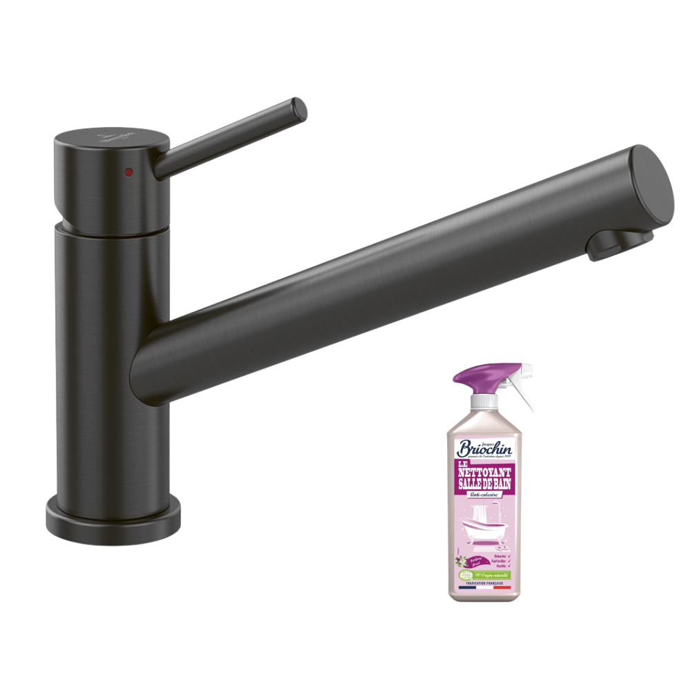 Robinet cuisine VILLEROY ET BOCH Como Anthracite + nettoyant