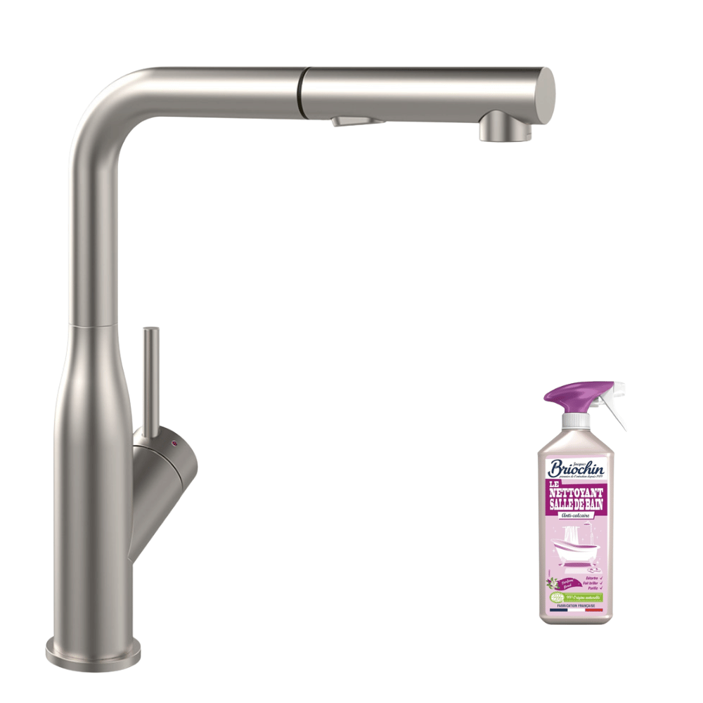 Robinet cuisine VILLEROY ET BOCH Subway Style Shower acier massif + nettoyant