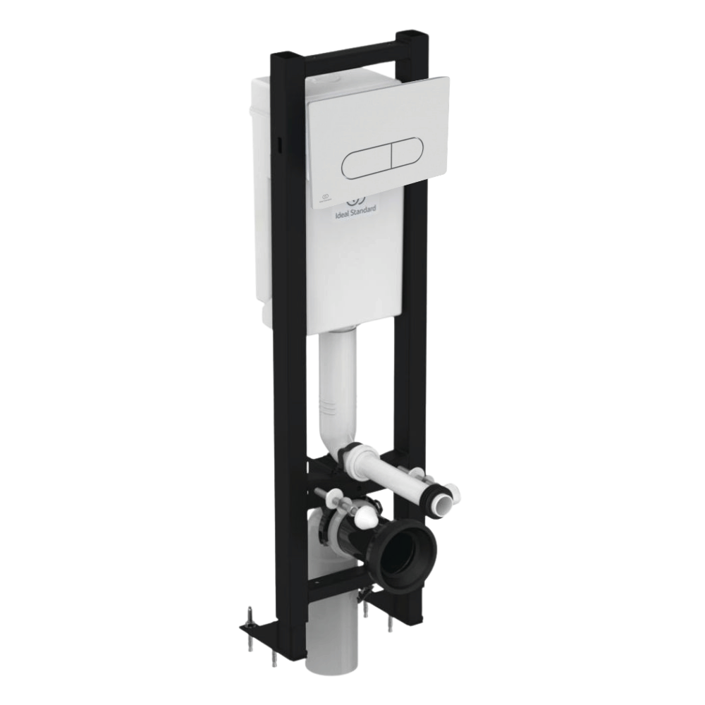 Bâti-support autoportant gain de place IDEAL STANDARD éco certifié NF + plaque carrée