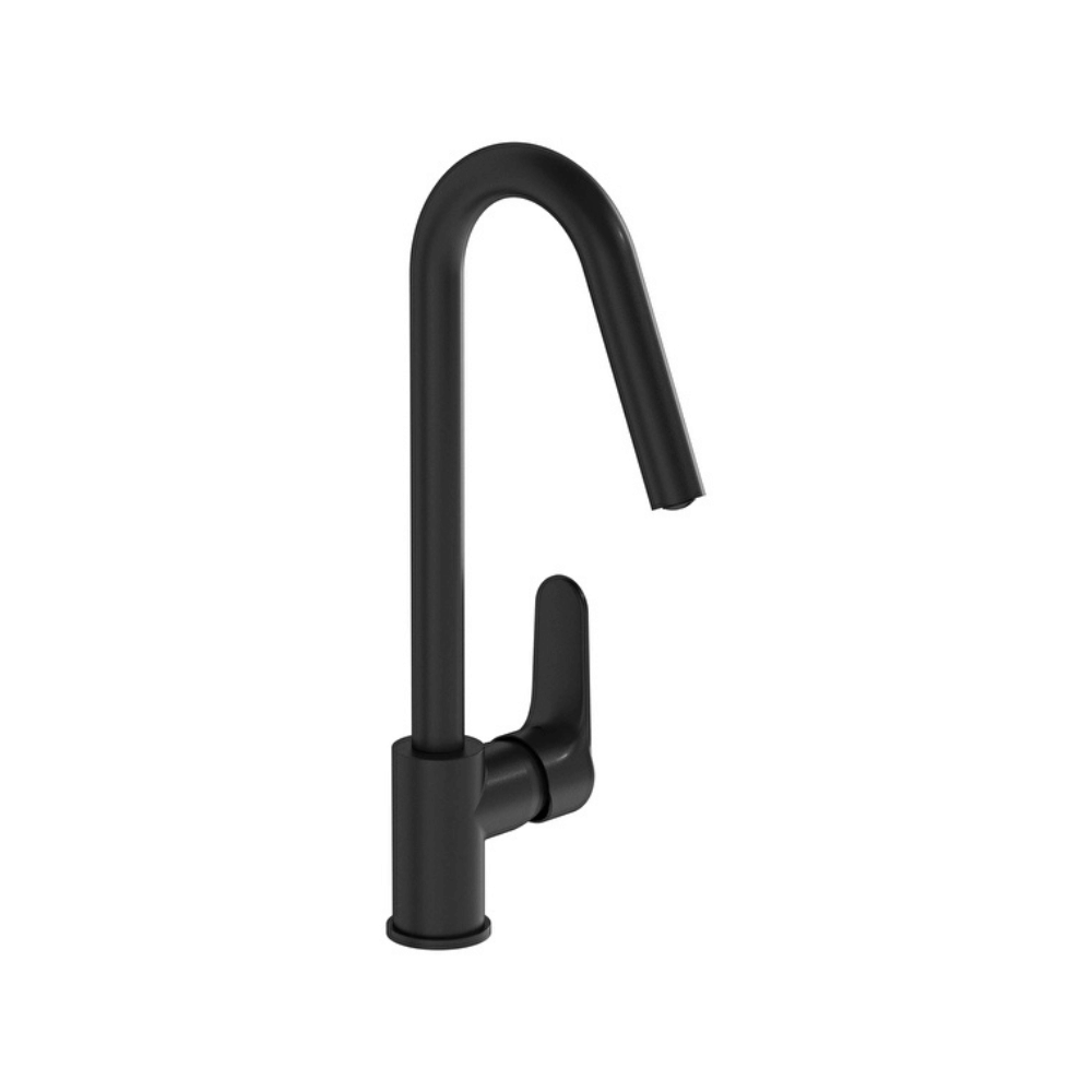 Robinet de cuisine haut VitrA Minimax Round noir mat