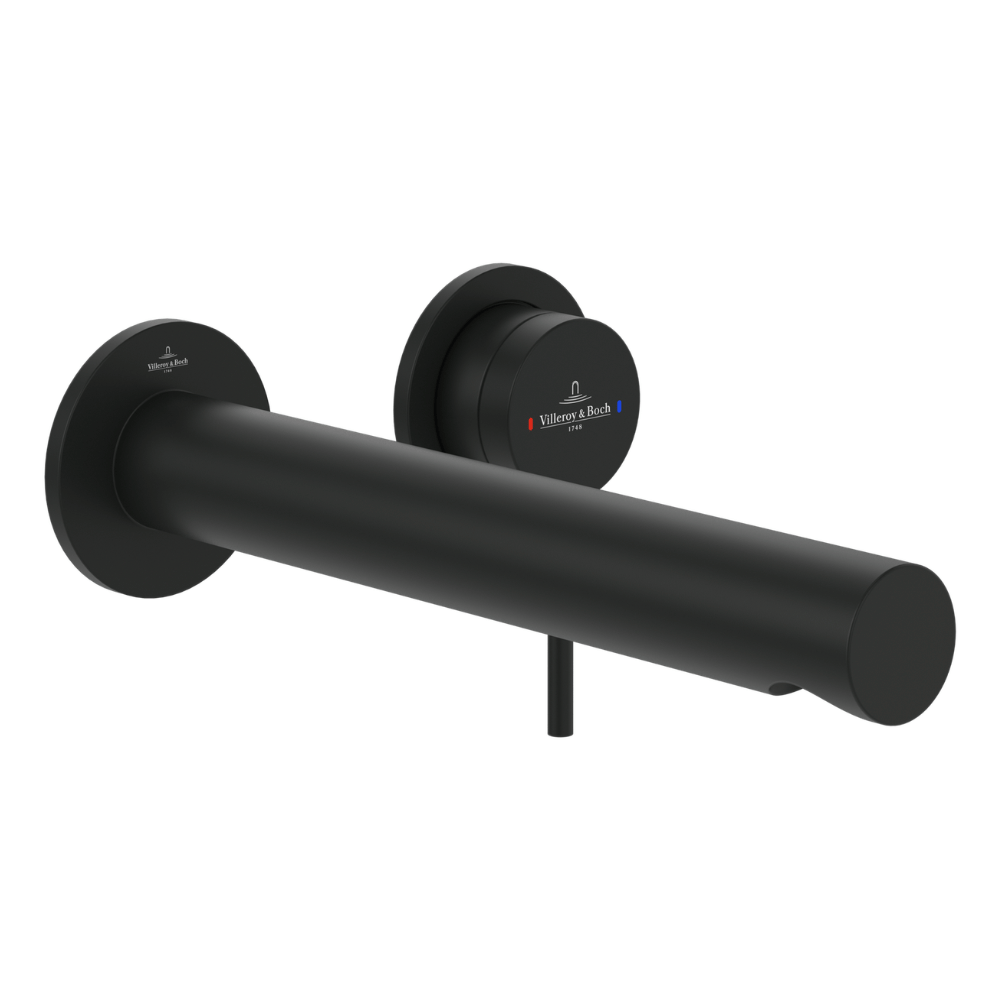 Mitigeur lavabo mural VILLEROY ET BOCH Loop & Friends noir mat