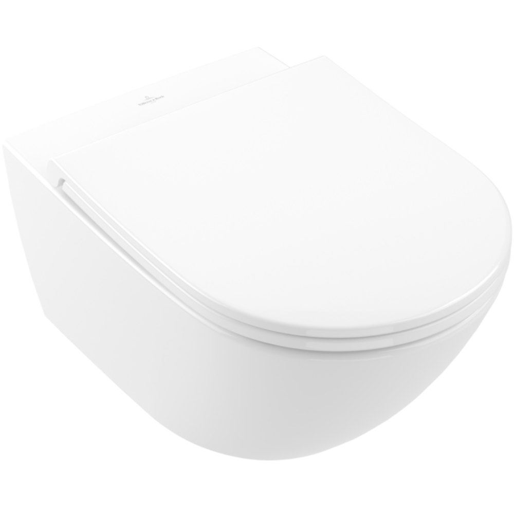 Cuvette WC suspendu sans bride VILLEROY & BOCH Universo TwistFlush avec abattant frein de chute blanc ceramicplus