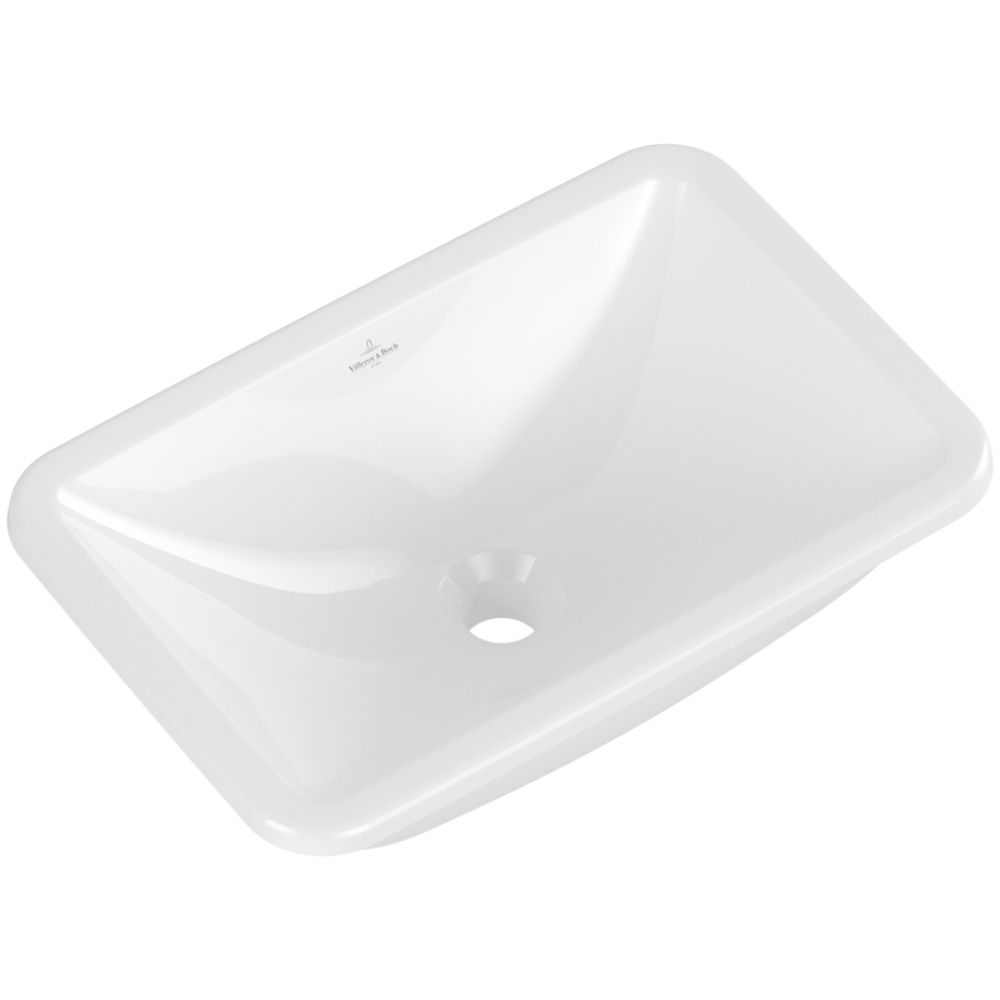 Vasque rectangle 67,5 x 45 à encastrer VILLEROY ET BOCH Loop & Friends TitanCeram