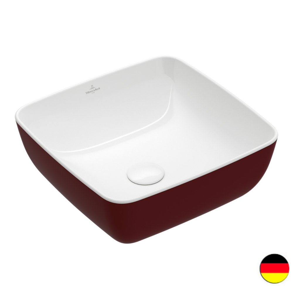 Vasque carrée à poser VILLEROY ET BOCH Artis Bordeaux