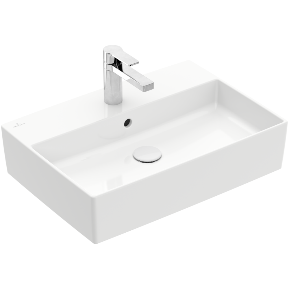 Vasque à poser VILLEROY ET BOCH Memento 2.0 blanc ceramic plus avec trop plein 60 x 42 cm