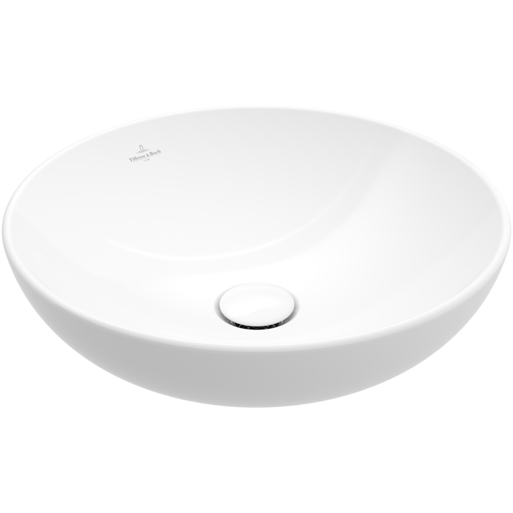 Loop & Friends Vasque à poser Villeroy & Boch 380 x 380 x 120 mm Blanc CeramicPlus sans trop-plein