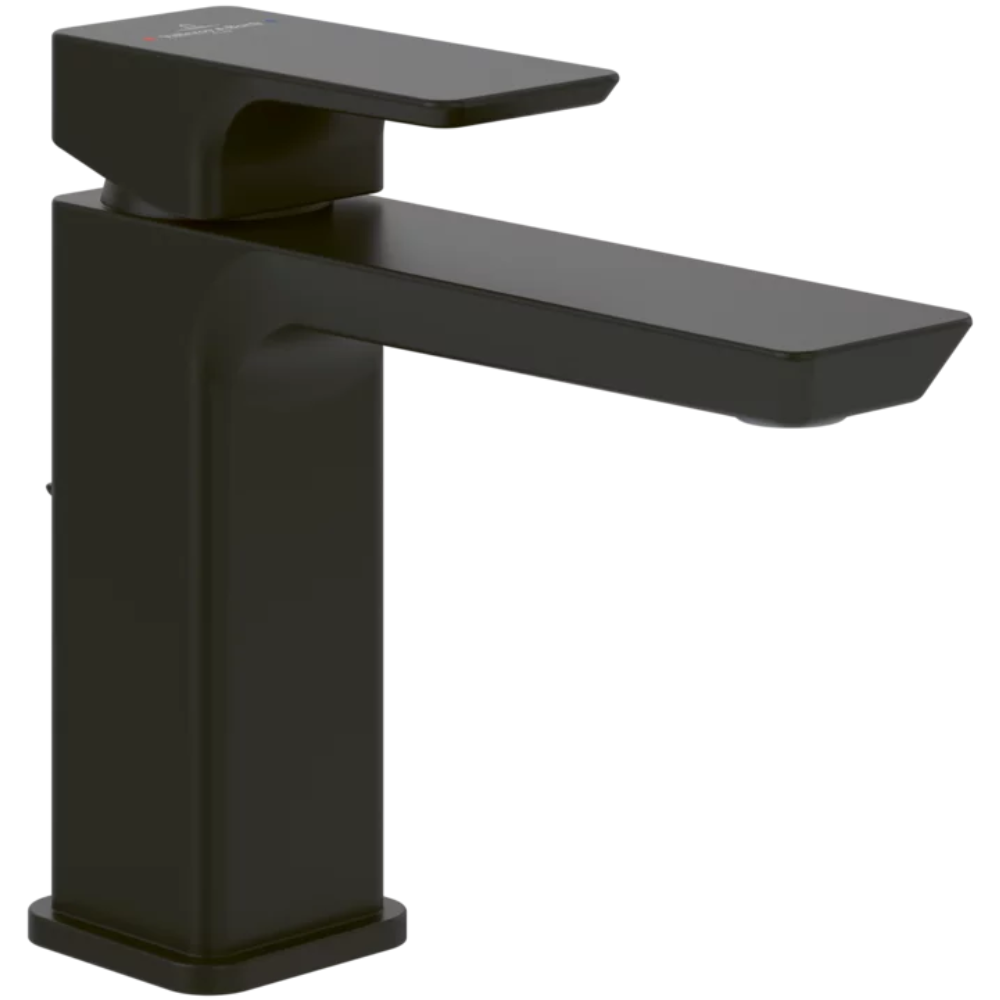 Villeroy & Boch Subway 3.0 Robinetterie monocommande pour lavabo avec dispositif de vidange à tirette, Matt Black