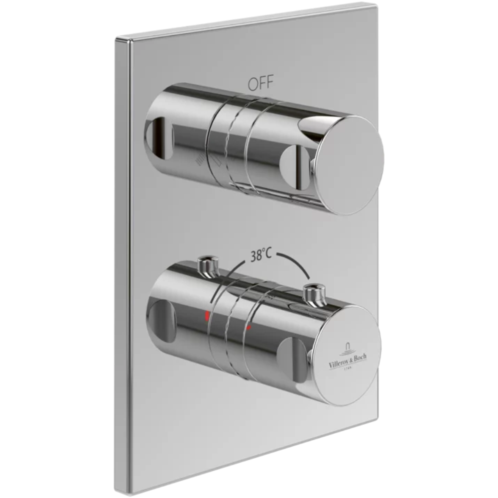 Mitigeur thermostatique encastré 2 voies VILLEROY ET BOCH Universal rectangle Chrome