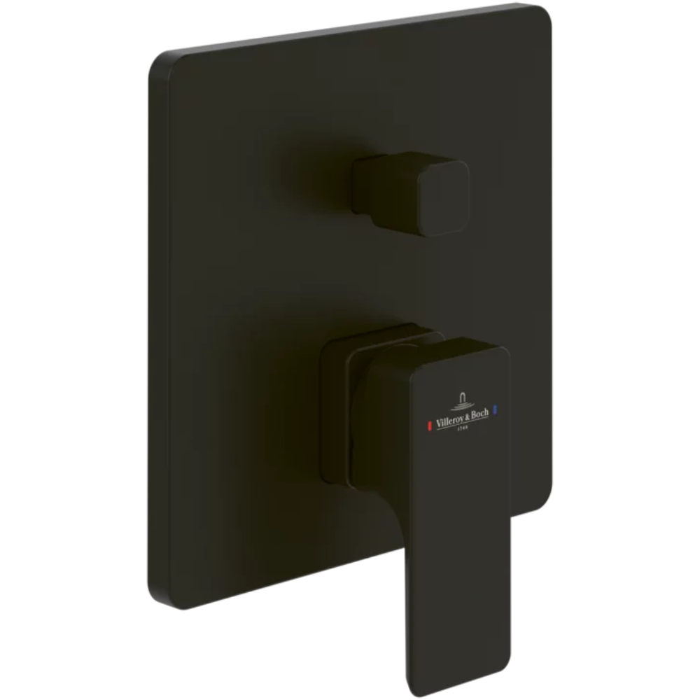Mitigeur mécanique encastré avec inverseur VILLEROY ET BOCH Subway 3.0 Noir mat