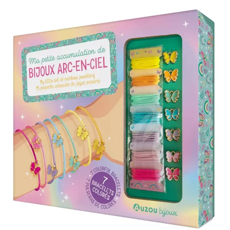 Ma petite accumulation de bijoux arc-en-ciel. My little set of rainbow jewellery. Mi pequena coleccion de joyas arcoiris