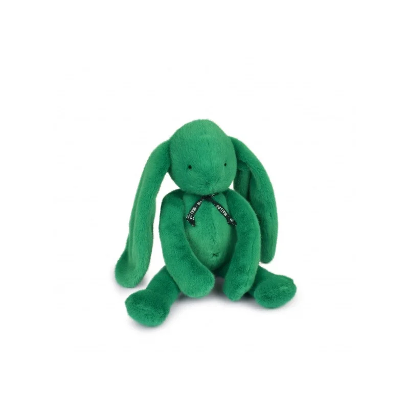 Peluche Lapin Méloé 37 Cm Vert Sapin