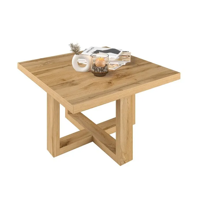Table basse design forme carrée collection COXI coloris chene.