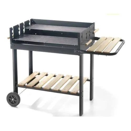 Barbecue Charbon Horizontal Ompagrill Acier Noir 70 X 45 X 82 Cm
