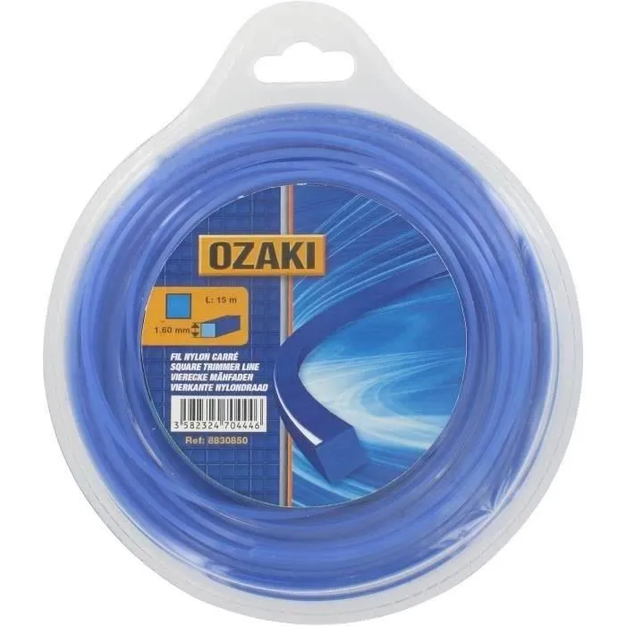 Fil Nylon Carré 30m 3mm Coupe-Bordure, Débroussailleuse, Rotofil OZAKI