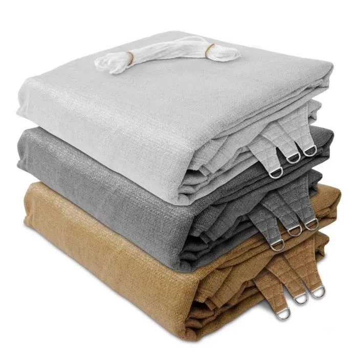 Voile D'Ombrage Respirant Rectangulaire, 3 X 3 M, Gris