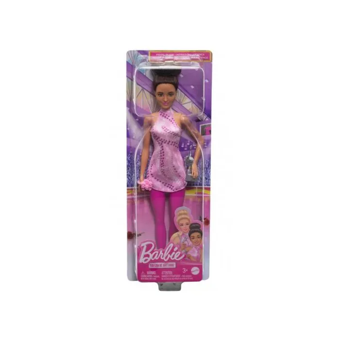 Coffret Barbie Patineuse Artistique: Poupée Barbie Et 2 Accessoires - Patinage - Poupée Mannequin - Mattel - Hrg37