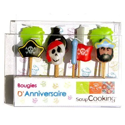 Bougies À Piquer Pirates Lot De 8