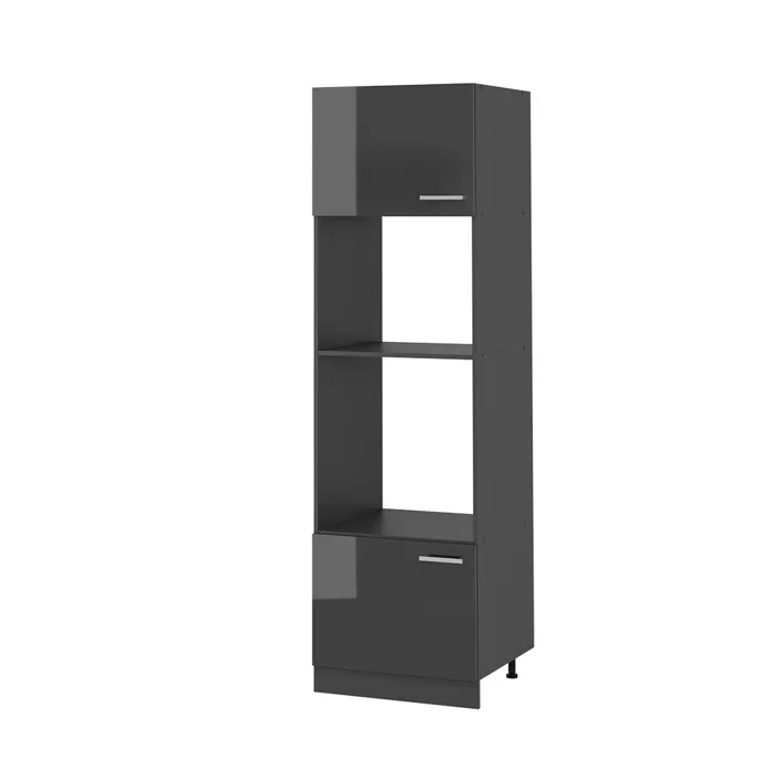 Vicco Armoire micro-ondes Anthracite Haute brillance 60cm