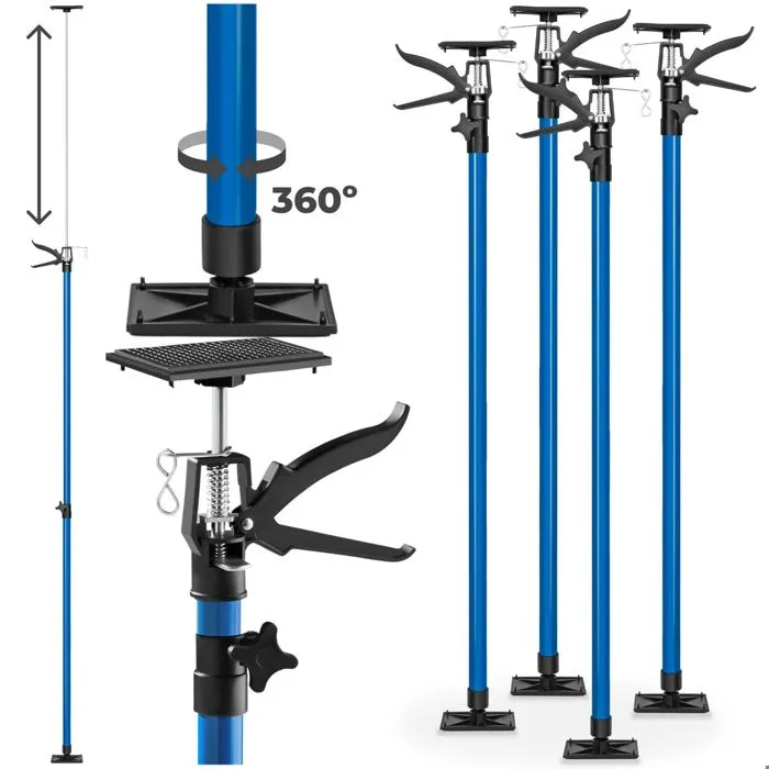 Lot de 4 supports de plafond réglable en hauteur 115 à 290 cm