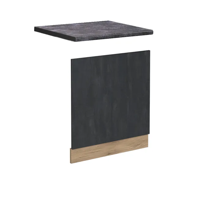 Vicco Façade Béton noir/Chêne doré 60cm plan de travail Anthracite