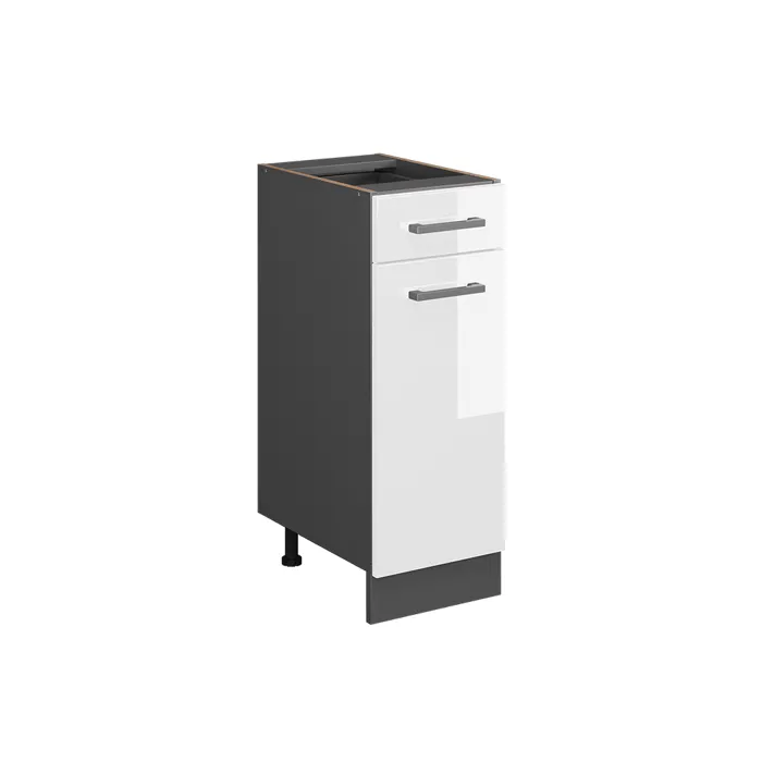 Vicco Meuble cuisine Blanc Haute brillance 30cm sans PT