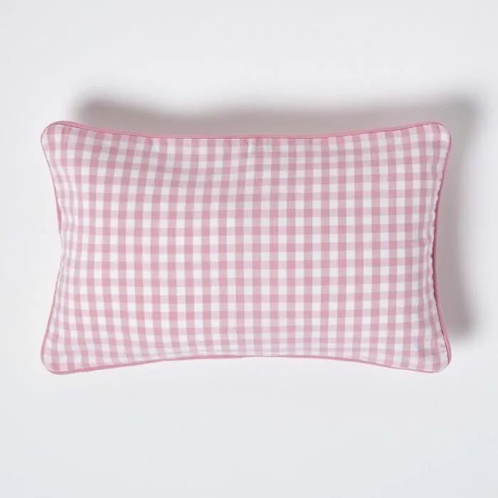 Housse De Coussin Rose À Carreaux Vichy, 30x50cm - Homescapes