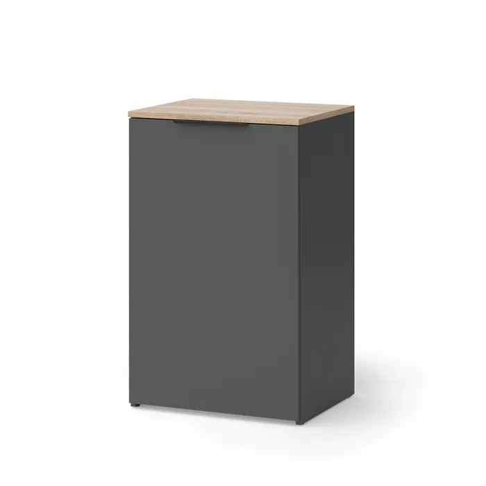 Vicco Commode Anthracite 50x80cm avec étagère