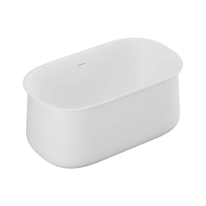 Baignoire îlot - 130 x 74 x 60 cm - Blanc mat - 195 L - CALDRIA