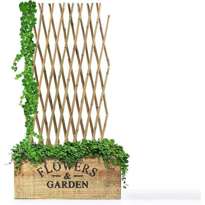 Treillis Extensible en Bambou, Support pour Plantes Grimpantes, Clôture de Jardin Décorative, Plusieurs Tailles, 120 x 180 cm