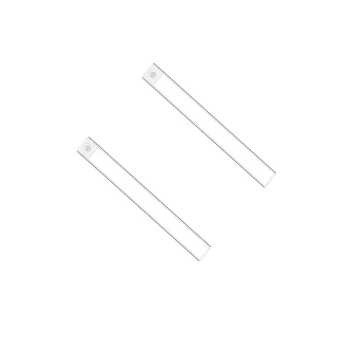 Lot de 2 Barre LED Ultra slim à détection de mouvement 70 lumen 30 cm