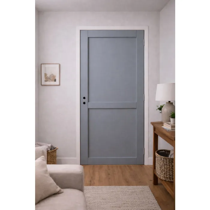 Bloc Porte Athena Gris Clair 2 Panneaux H204 X L73 Cm Côte Tableau P.gauche Gd Menuiseries
