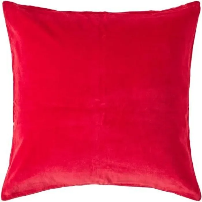 Housse De Coussin En Velours Rouge, 40x40cm - Homescapes