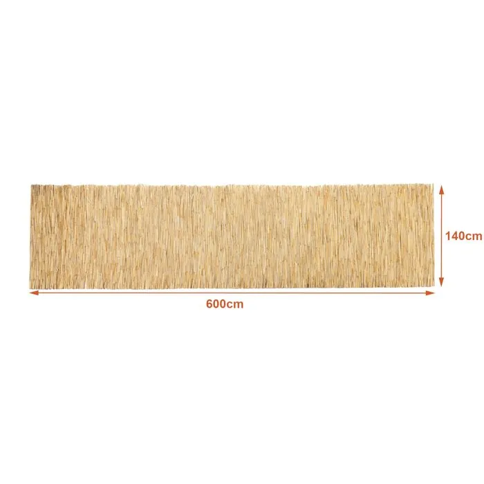 Canisse en roseau Abbateggio 140 x 600 cm naturel casa.pro