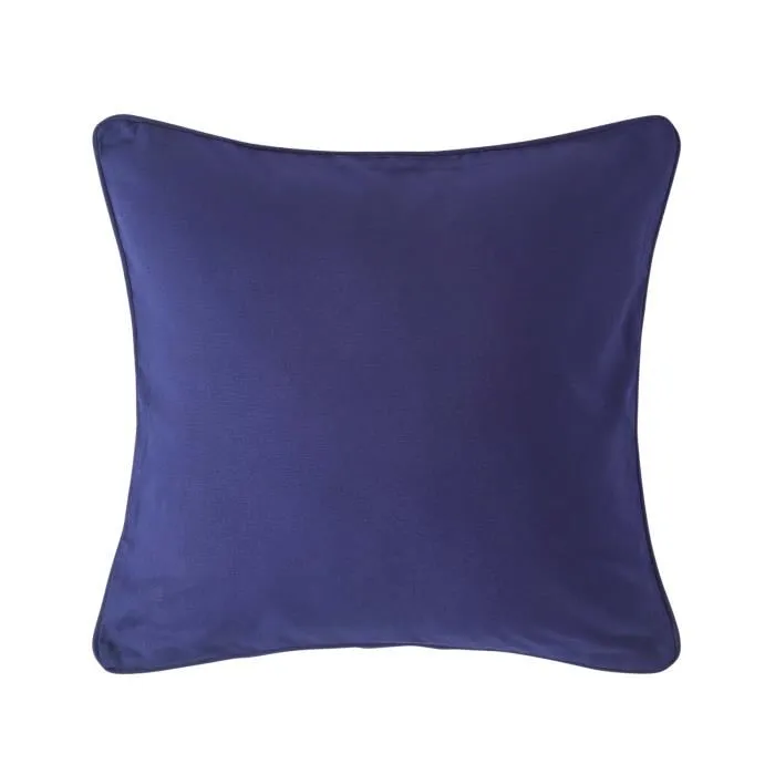 Housse De Coussin Uni Bleu Marine, 45x45cm - Homescapes