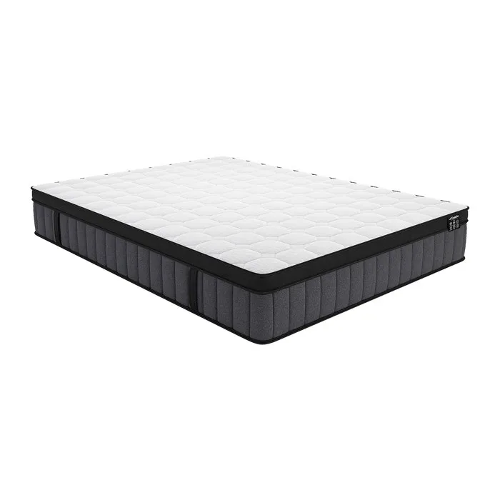 Matelas 180 x 200 cm hybride ressorts ensachés 7 zones et gel à mémoire de forme ép.25cm - TOLCA de YSMÉE