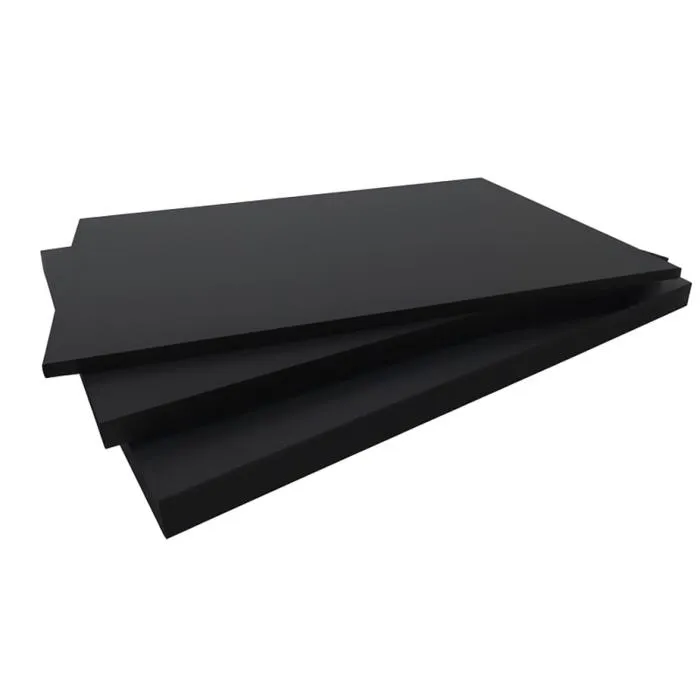 Panneau fibre composite plat et lisse Noir, ep.5 mm, l.40 cm, L.120 cm