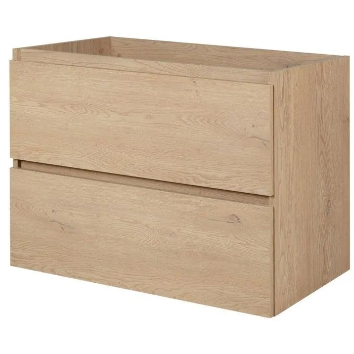 Meuble suspendu sous lavabo SIMPLE chêne clair 80 cm